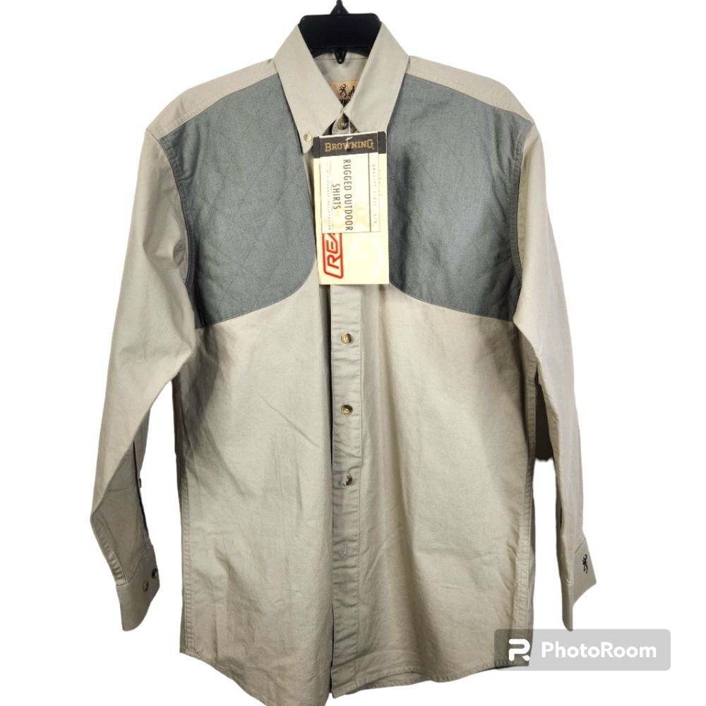 NEW Browning Mens Long Sleeve Full Button Rugged Outdoor Shirt Size Small